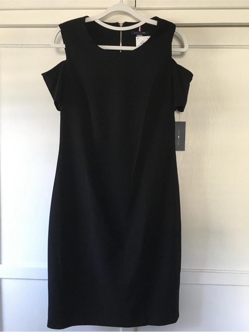 Tommy Hilfiger Black Cold-Shoulder Mini Dress